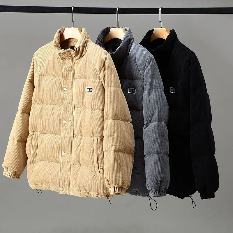 Trendy Corduroy Winter Jacket for Men