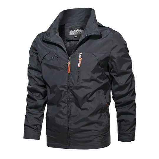 Waterproof Zip-up Down Jacket for Men