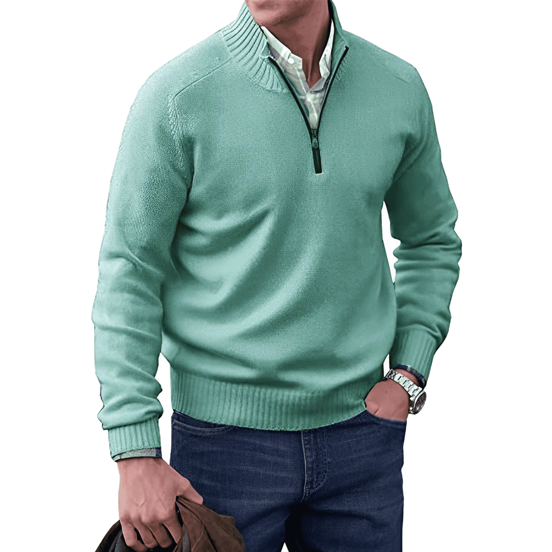 Elegant Half Zip Jumper for Men