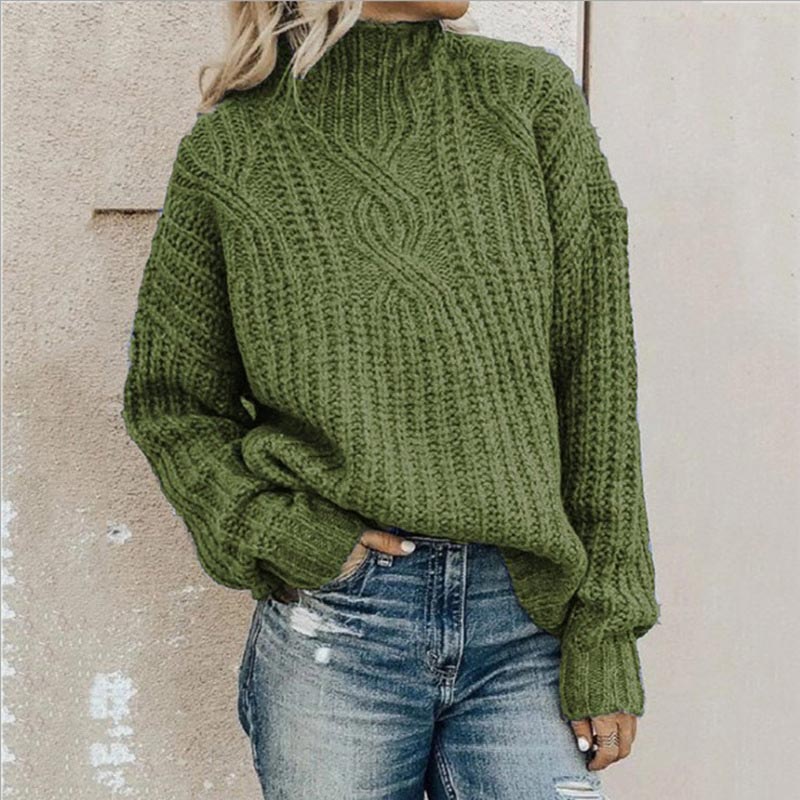 Elegant Knit Turtleneck Pullover for Women