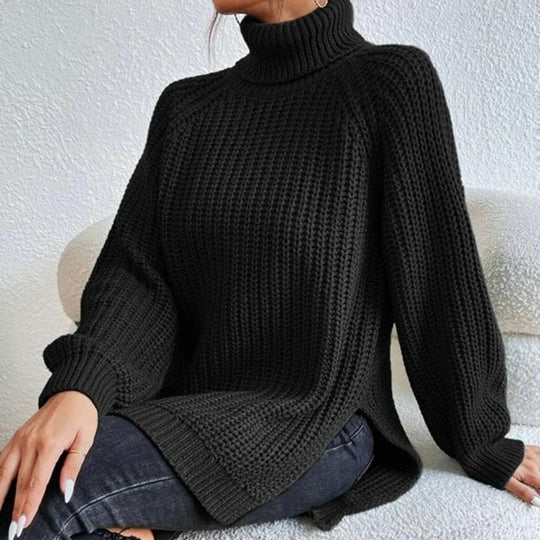 Comfy Turtleneck Knit Pullover for Women