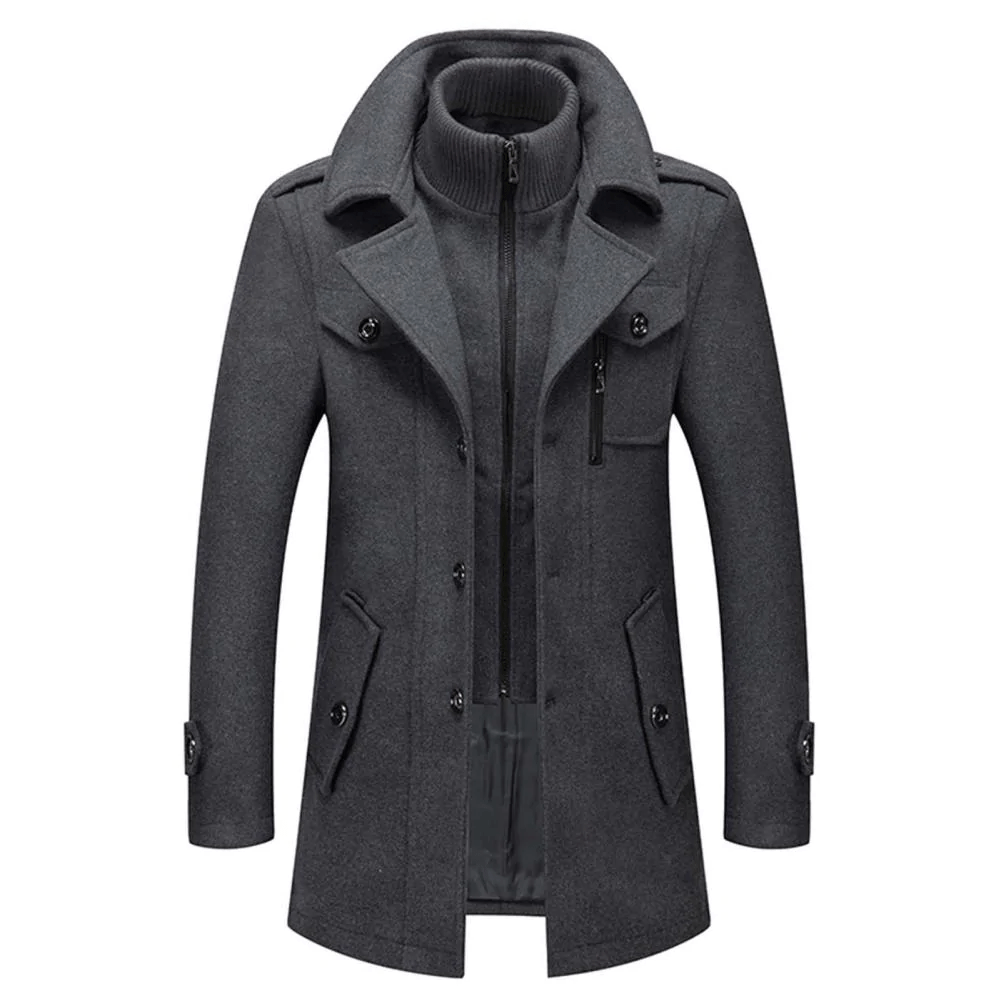 Thickened Lapel Winter Coat for Men