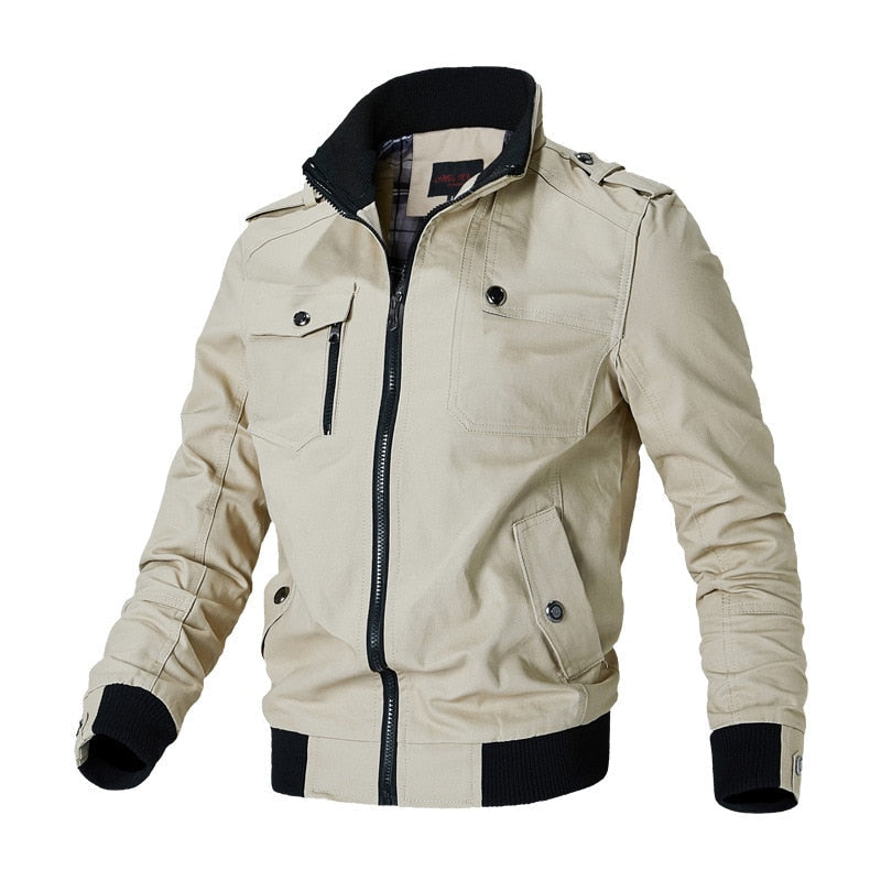 Fashionable Zip-up Bomber Jacket for Men