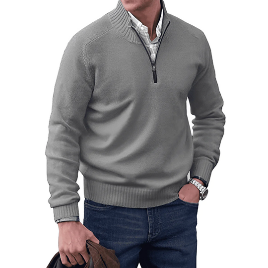 Elegant Half Zip Jumper for Men