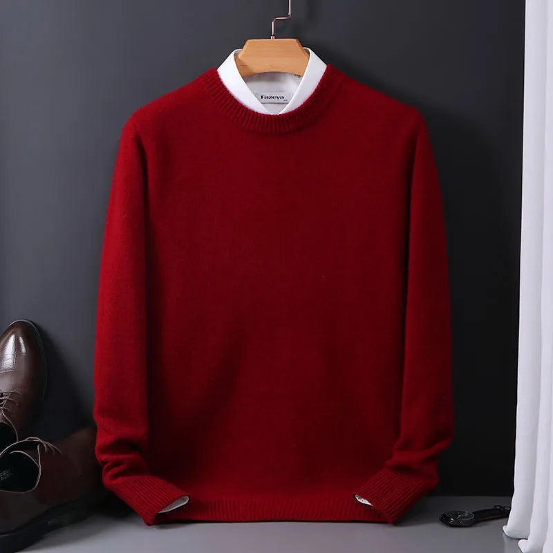 Slim Fit Knitted Pullover for Men