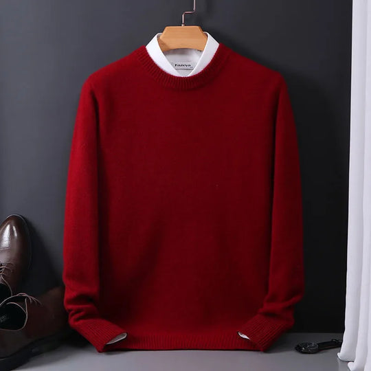 Slim Fit Knitted Pullover for Men