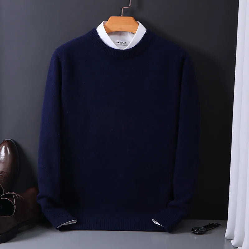 Slim Fit Knitted Pullover for Men