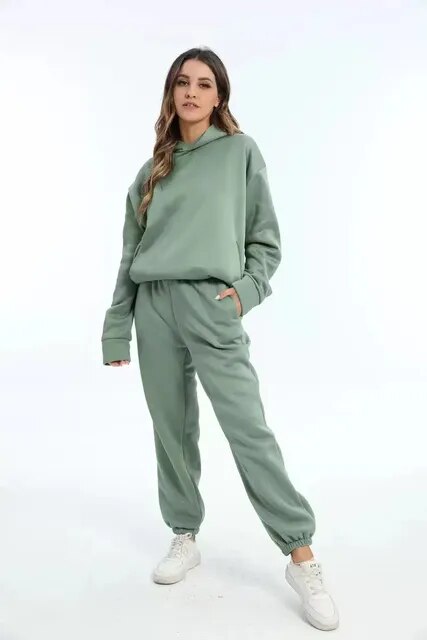 Hooded Sweatshirt and Jogger Set for Women