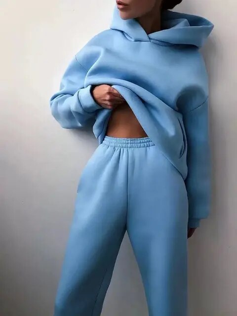 Hooded Sweatshirt and Jogger Set for Women