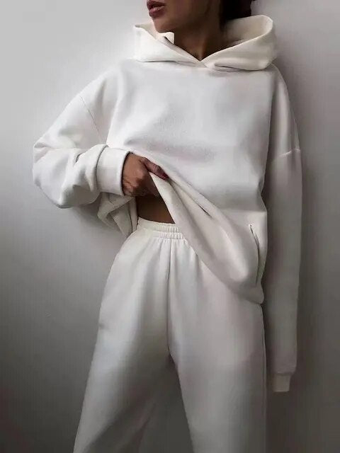 Hooded Sweatshirt and Jogger Set for Women