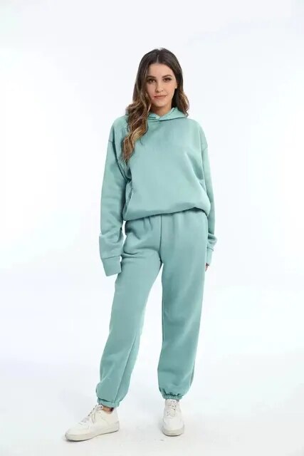 Hooded Sweatshirt and Jogger Set for Women