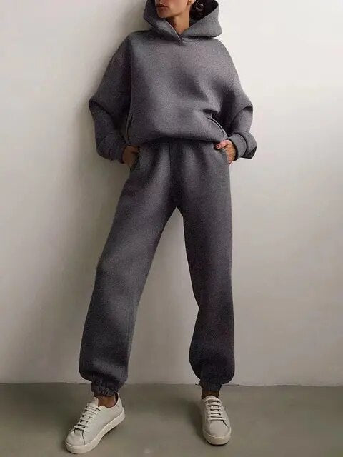 Hooded Sweatshirt and Jogger Set for Women