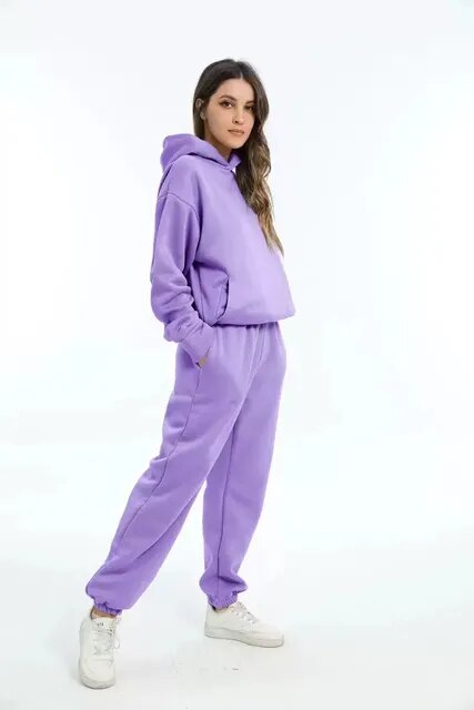 Hooded Sweatshirt and Jogger Set for Women