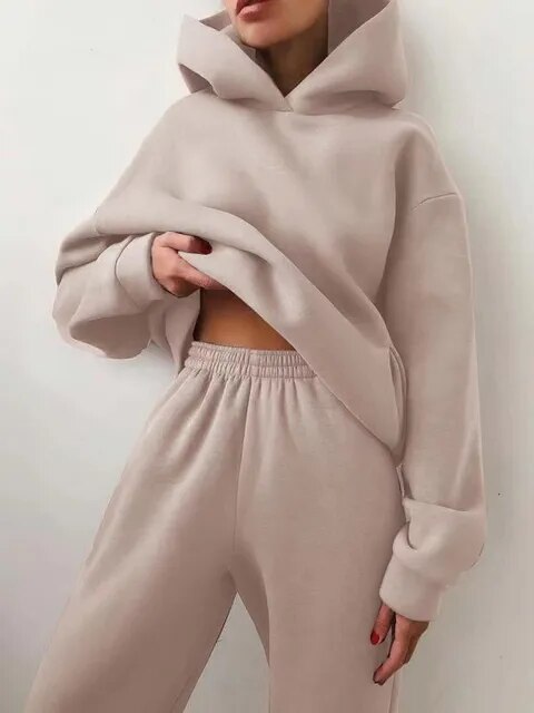 Hooded Sweatshirt and Jogger Set for Women