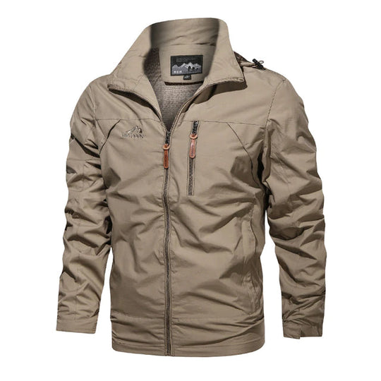 Waterproof Zip-up Down Jacket for Men