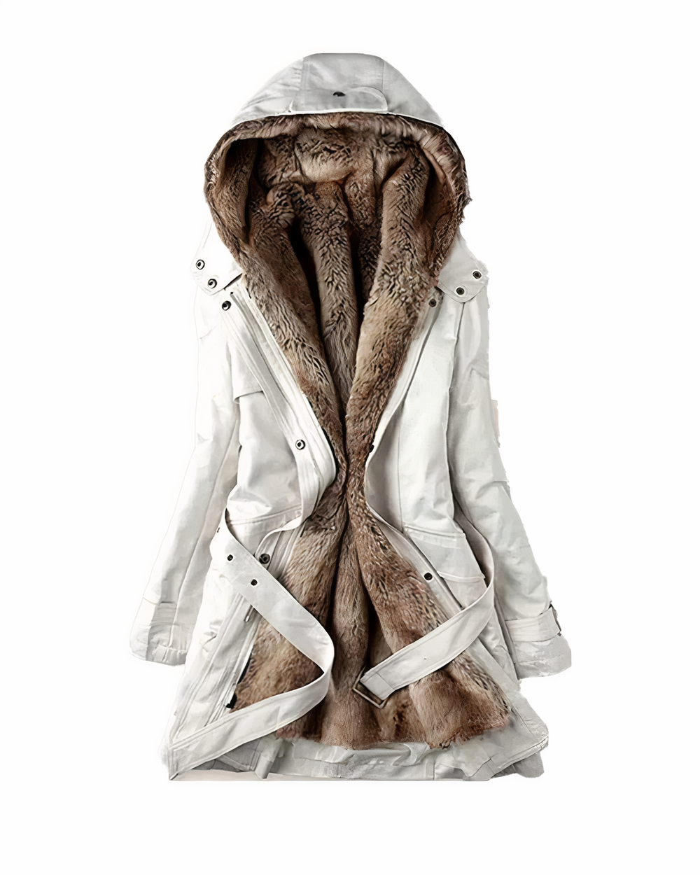 Casual Zip-up Winter Trench Coat for Women