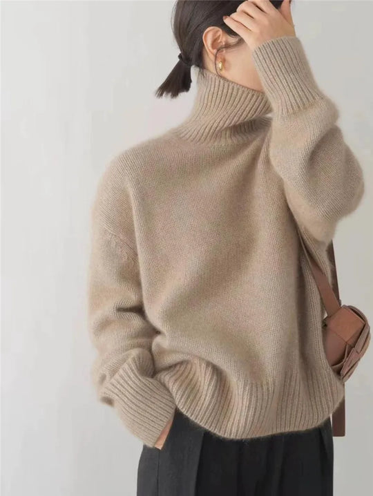 Soft Turtleneck Knit Pullover for Women