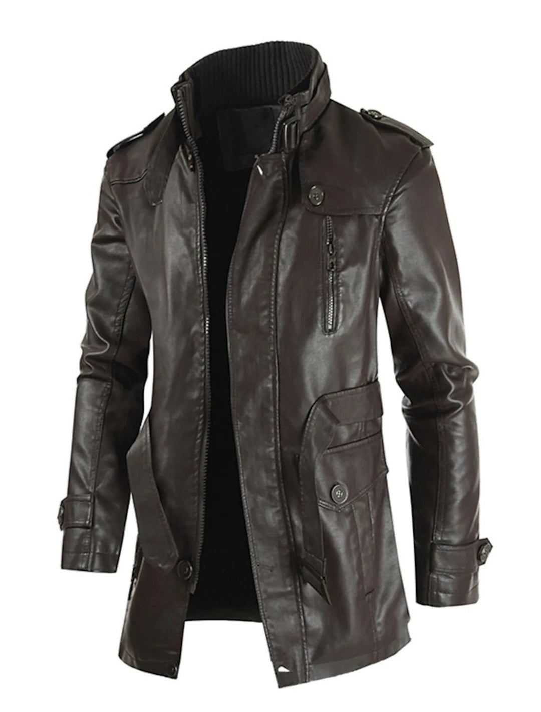 Warm Retro Leather Winter Jacket For Men