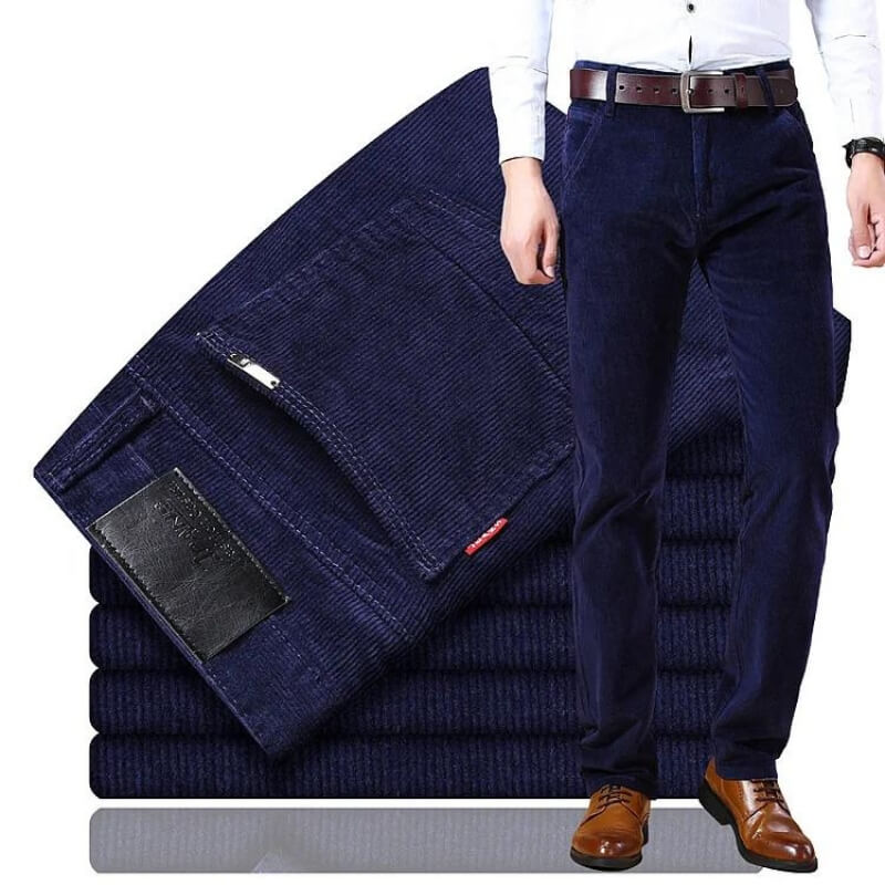 Classic Straight-Leg Corduroy Pants for Men