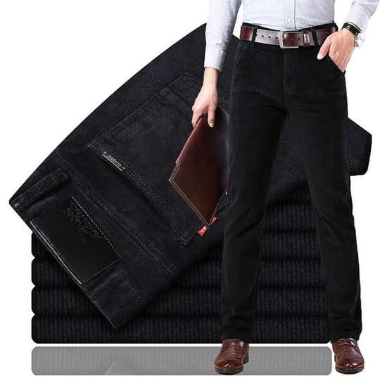 Classic Straight-Leg Corduroy Pants for Men