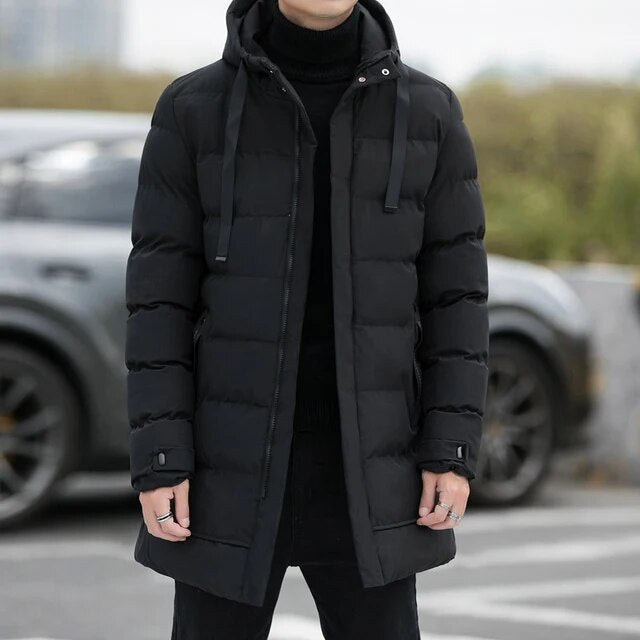 Modern Puffer Jacket with Hood for Men