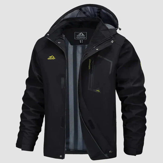 Detachable Hood Rain Jacket for Men