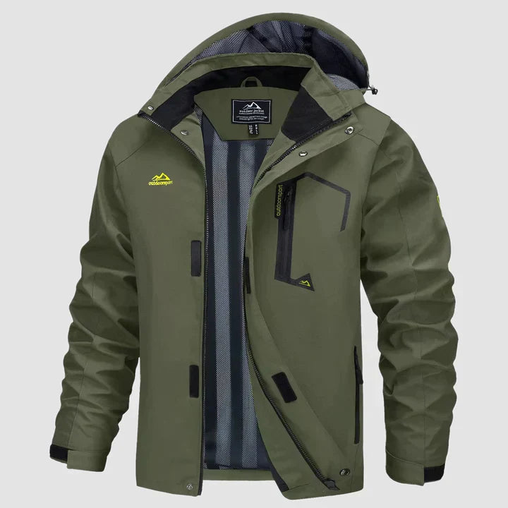 Detachable Hood Rain Jacket for Men