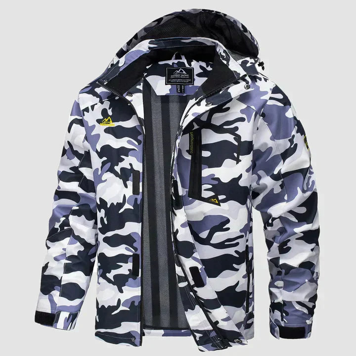 Detachable Hood Rain Jacket for Men