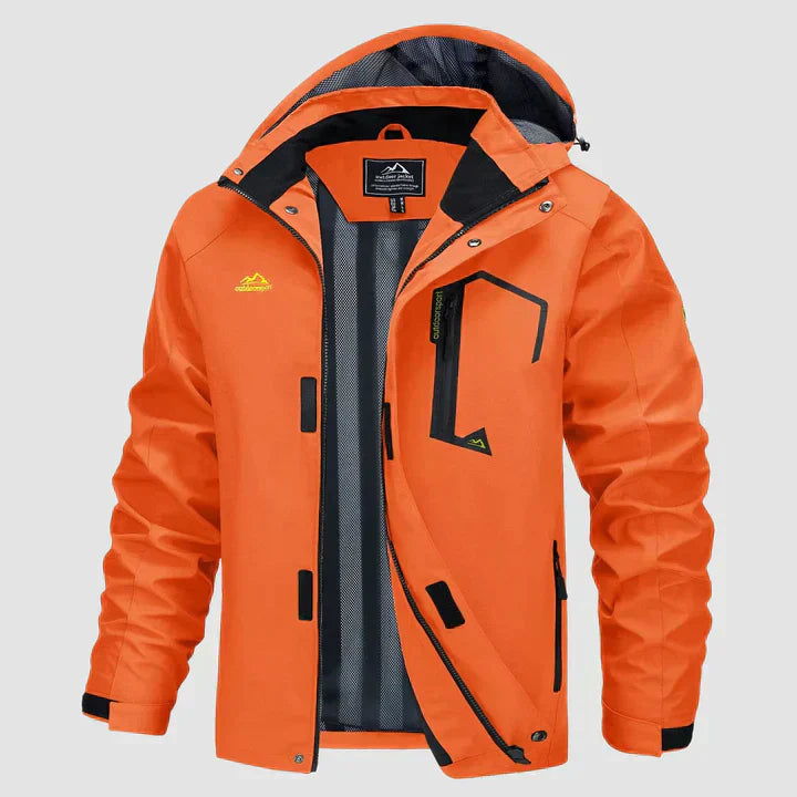 Detachable Hood Rain Jacket for Men