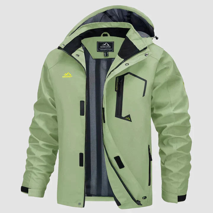 Detachable Hood Rain Jacket for Men