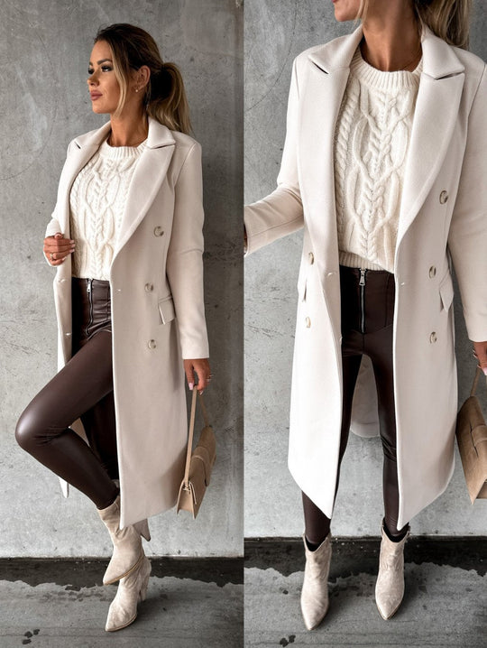 Double-breasted Winter Coat for Women