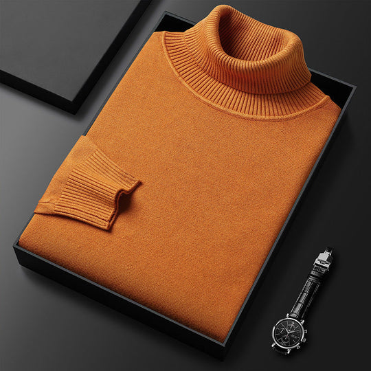 High-Neck Knit Pullover for Men