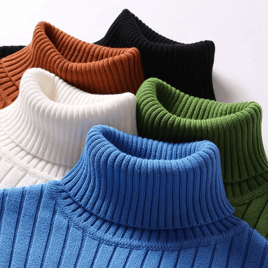 Casual Turtleneck Knit Sweater for Men