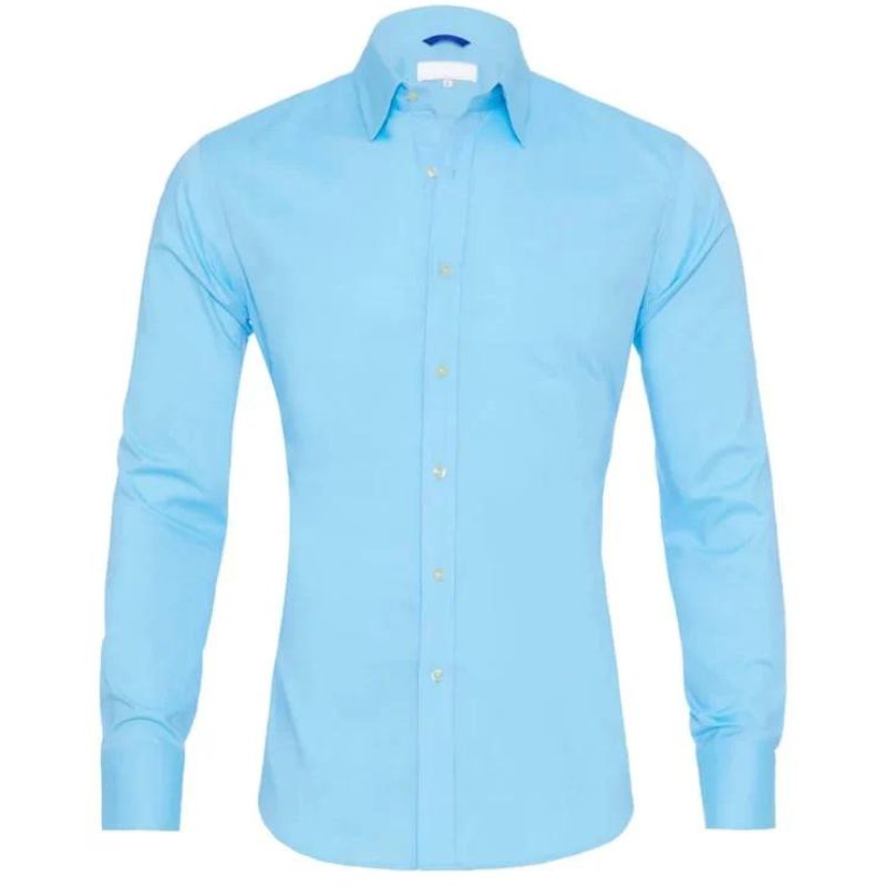 Slim-Fit Long-Sleeve Shirt with Zipper for Men