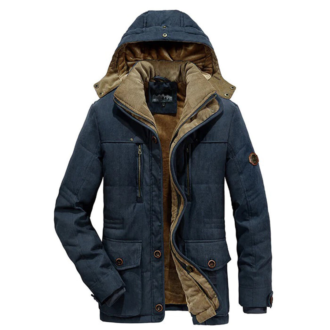 Padded Winter Jacket with Hood for Men