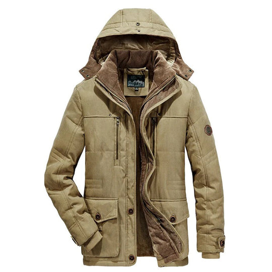 Padded Winter Jacket with Hood for Men