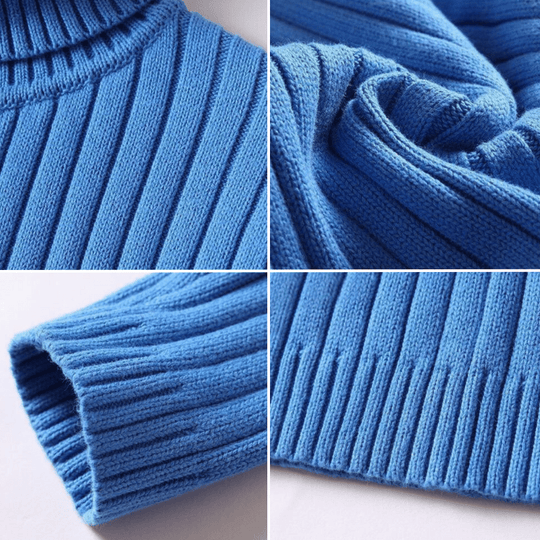 Casual Turtleneck Knit Sweater for Men