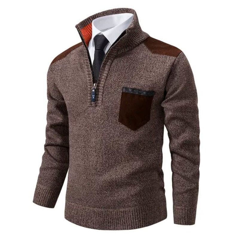 Luxurious Half-zip Winter Pullover for Men