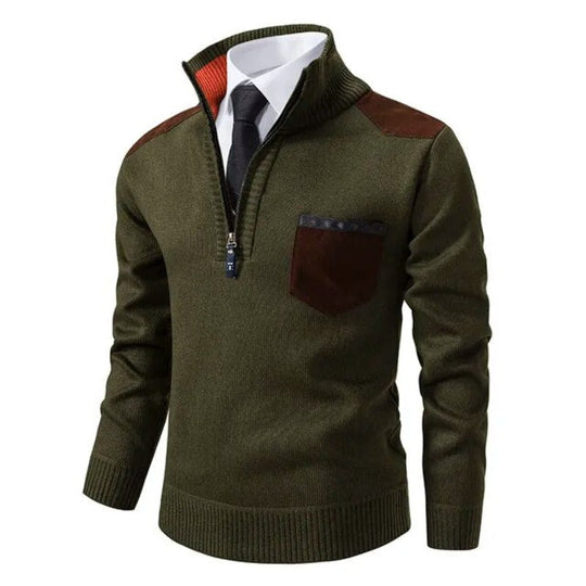 Luxurious Half-zip Winter Pullover for Men