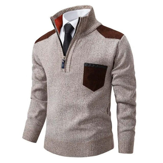 Luxurious Half-zip Winter Pullover for Men