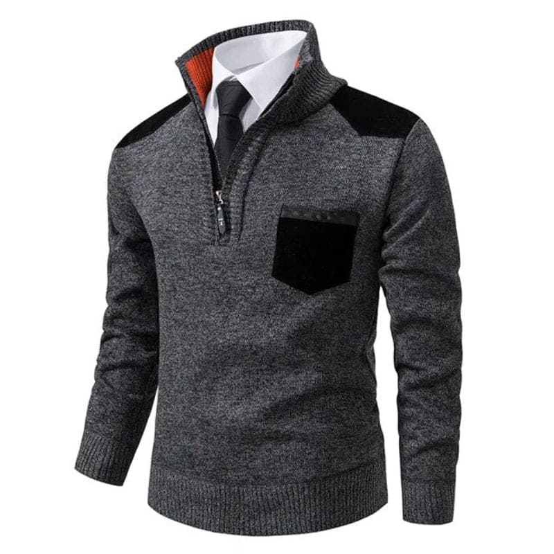 Luxurious Half-zip Winter Pullover for Men