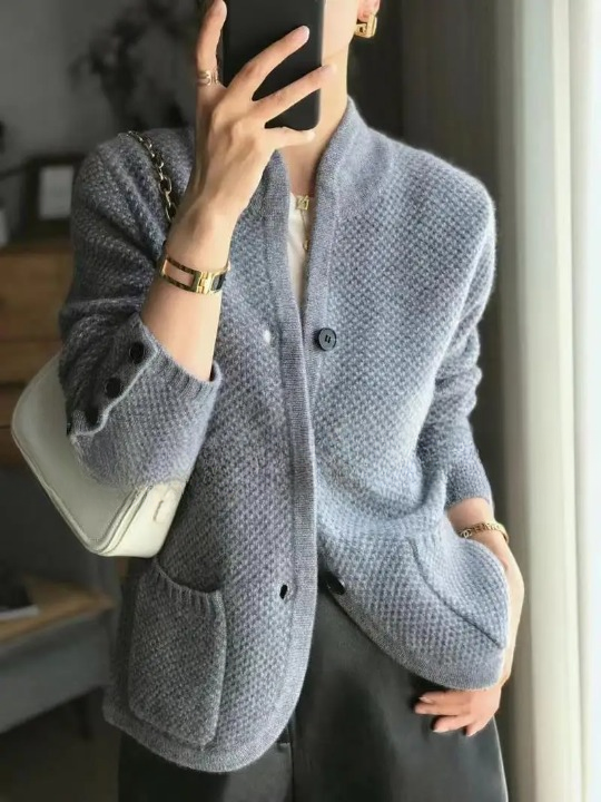 Loose Knit Cardigan with Pockets for Women