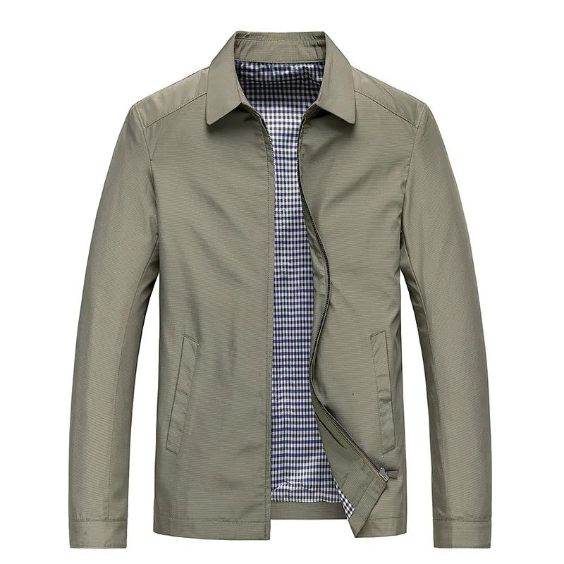 Lightweight Plaid-Lined Jacket for Men