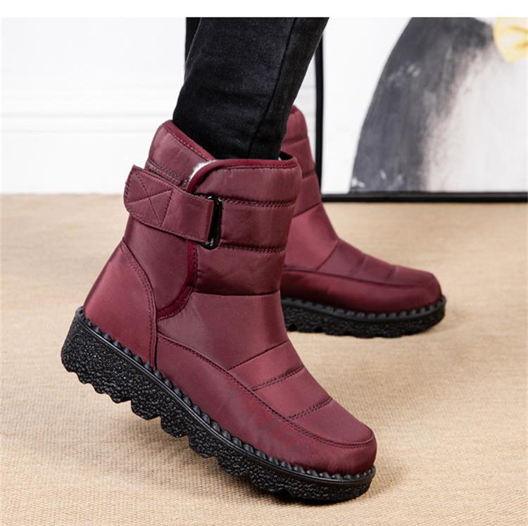 Anti-Slip Sole Winter Boots with Buckle for Women