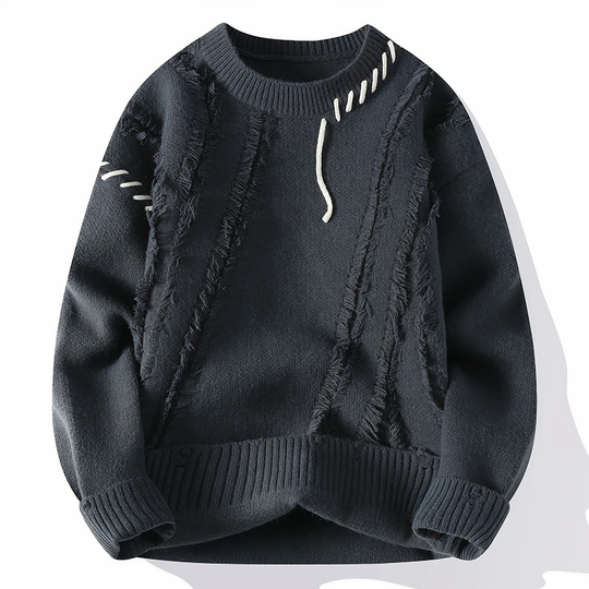 Trendy Patchwork Streetwear Pullover for Men