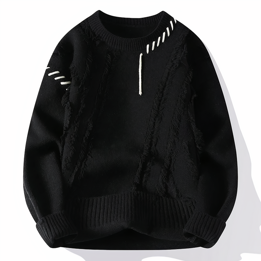 Trendy Patchwork Streetwear Pullover for Men