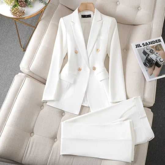 Elegant Blazer and Trouser Business Suit for Women