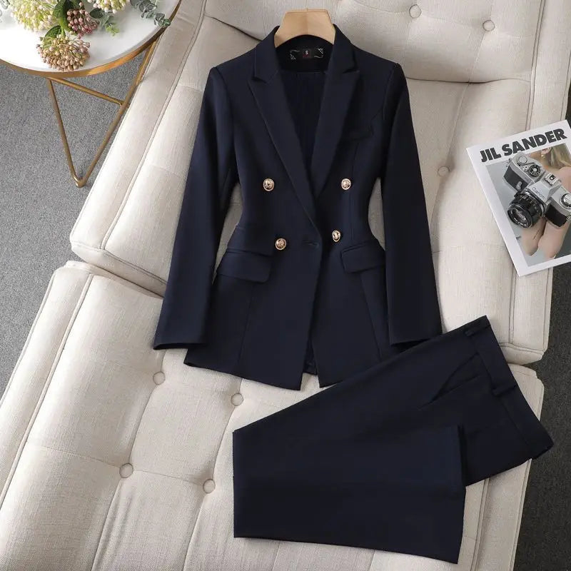 Elegant Blazer and Trouser Business Suit for Women