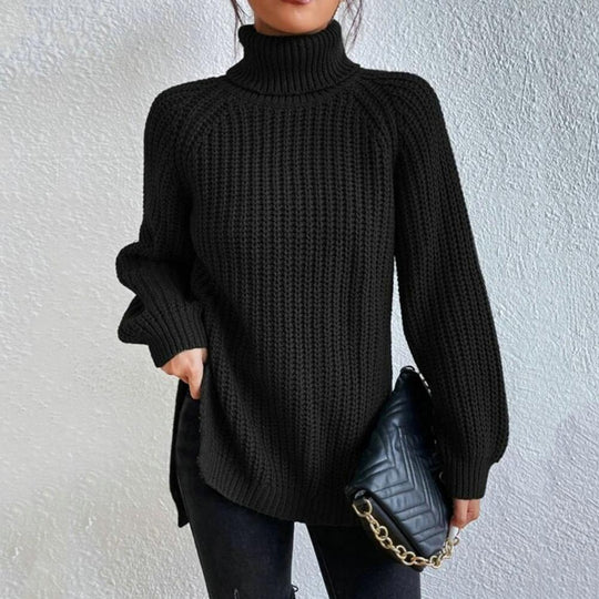 Comfy Turtleneck Knit Pullover for Women