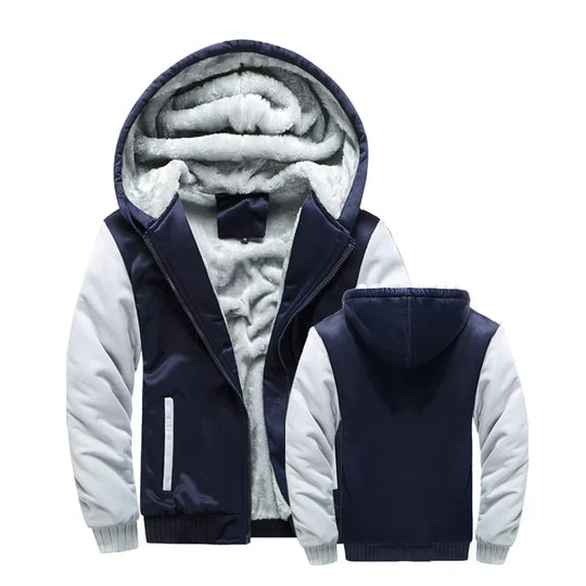 Stylish Thermal Fleece Jacket with Hood for Men